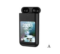 (Black)3 in 1 Large Screen Earphone 8000mAh Power Bank LED Flashlight Wireless Headphone
