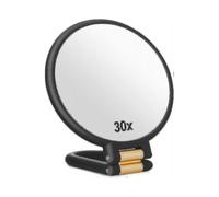(Black)30x Magnifying Mirror Travel Hand Mirrors With Handle - Double Side Handheld Mirror With 1x 30x Magn fg2025031702966