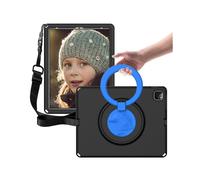 (Black) 360-degree Rotating Ring Stand Ipad Pro 12.9 Case With Waterproof Design, Realistic Eagle Pattern, Adjustable Strap, All-around Protection