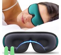 Black 3d Mask [9pc] Fully Blackout Night Mask,Women And Men Breathable Mesh Mask With Adjustable Strap,4 X Ear Plugs,Travel Bag,Carabiner