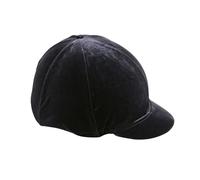 (Black, 53-57 cm) - Velveteen Skull Cap Cover