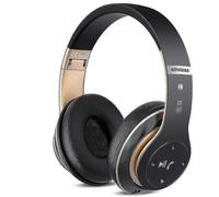 (Black)6S Wireless Bluetooth Headphones Over Ear, Hi-Fi Stereo Foldable Headset with Built-in Mic, Volume Control, FM Radio for Phone/PC
