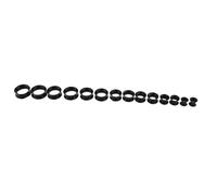 (Black) 7 Pairs Silicone Flexible Ear Tunnels Stretcher Gauges 8mm Elastic Ear Plugs Jewelry