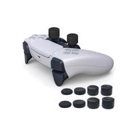 (Black, 8 Pcs) 8Pcs Soft Controller Cover Gamepad Silicone Joystick Cap Thumb Stick Grip - Anti-Slip Wear-Resistant for PS5 Xbox Switch