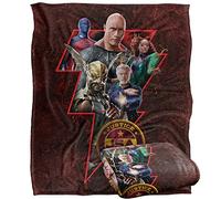 BLACK ADAM - Couverture Ultra Douce Silky Touch 152 x 127 cm