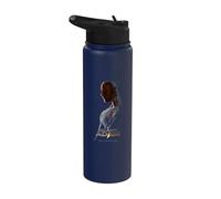 Black Adam Profile Poster With Logo Stainless Steel Insulated Water Bottle