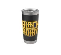Black Adam Stylized Block Logo Gobelet isotherme en acier inoxydable double paroi