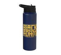 Black Adam Stylized Block Logo Stainless Steel Insulated Water Bottle
