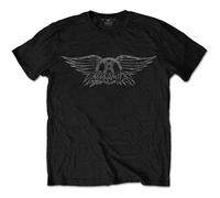 Black Aerosmith Classic Logo officiel T-shirt Hommes unisexe