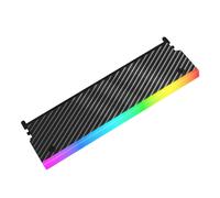 (Black) AluminumAlloy Heatsink with 5V 3Pin ARGB Lighting Cooling Pad Radiator Desktop Computer Case Chassis Cooling Pad Silver