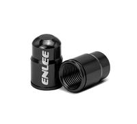 (Black American Mouth)2pcs Aluminum Alloy Bike Valve Caps Anti Rust MTB Bicycle Tire Valve Cover Cap