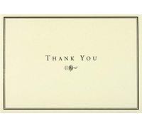 Black and Cream Thank You Notes (Stationery, Note Cards) (Note Card Series)
