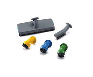 BLACK AND DECKER - Lot de 5 Accessoires Spécial Salle de Bain pour Balai Vapeur Multifonction avec Nettoyeur à Main - Kit Complet de Brosses - Robuste et Durable - Multi Colore - FSMHBA-XJ