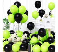 Black And Green Balloons, 60 Pieces 12 Inches Balloons Matte Black Green Boy Men Women Girl Baby Shower Birthday Wedding Proposal Valentine Baby Bridal Shower Graduation Decorations