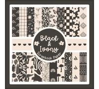 Black and Ivory Scrapbook Paper: Neutral Boho Craft Paper Pad For Scrapbooking, Mixed Media, Decoupage, Junk Journals & Paper Crafts; 8.5 x 8.5"
