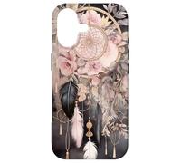 Black and Pink Dream Catcher for Girls Cute Wildflower Art Coque pour iPhone 17