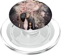 Black and Pink Dream Catcher for Girls Cute Wildflower Art PopSockets PopGrip pour MagSafe