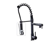 Black and Rose Gold Tull Down FauceChot et Cold Water Mixer avec Dual Spouts Deck Mount Design moderne pour une mise à niveau de cuisine élégante Beauty Comes
