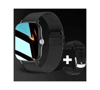 (Black and strap)New 2023 Smart Watch Women Men Smartwatch Dial Call Square Smart Clock For Android IOS Fitness Tracker Trosmart Brand Y13