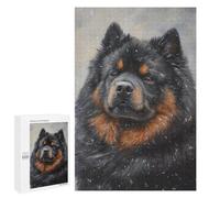 Black and Tan Chow Chow Portrait, 1000 PCS Puzzle pour Adultes, Activité Décorative - À Assembler, Encadrer Et Exposer