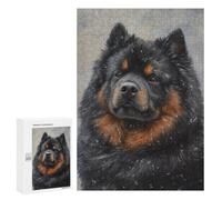 Black and Tan Chow Chow Portrait Puzzle 1000 Pièces Educa Jouet en Bois Cadeau Unique Décoration Intérieure Jeu Éducatif Challenge Toy Adultes Et Enfants À Partir De 14 Ans 300 PCS