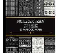 Black and White Bogolan Pattern Scrapbook Paper: 20 Double Sided Sheets 8.5 x 8.5 for Scrapbooking, Junk Journals, Mixed Media Art, Origami, Crafting projects, and More