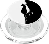 Black And White Cats Yin Yang Design Animal Love PopSockets PopGrip pour MagSafe