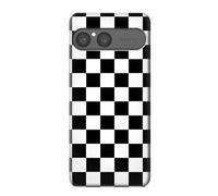 Black and White Check Chess Board Etui Coque Housse pour Sony Xperia 10 VII