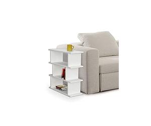 Black and White Decortie by homemania Set 3 Table Basses Totem Blanc