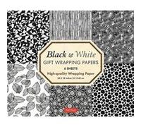 Black and White Gift Wrapping Papers 6 sheets by Tuttle Publishing Inconnu (Auteur)