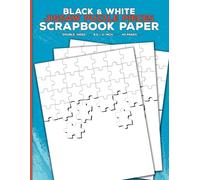 Black and White Jigsaw Puzzle Pieces Scrapbook Paper: Decorative Shapes Craft Paper for Cut Out and Collage, Junk Journals, Scrapbooking, Origami, ... Papercrafts & Mixed Media Crafting Projects