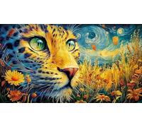 Black-and-White-Panthers-Under-Moonlit-Jungle 1000 pièces Jeu éducatif détente Puzzle Papier recyclé Cadeau Amusant & Activité Maison pour décoration Murale et Cadeaux 38x52/1000 pièces