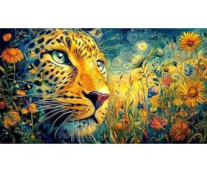 Black-and-White-Panthers-Under-Moonlit-Jungle Jeux éducatifs 1000 pièces Puzzle pour Adultes Décoration Murale et Cadeaux Beau Puzzle de décoration pour Adultes et Enfants 38x26/1000 pièces