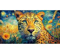 Black-and-White-Panthers-Under-Moonlit-Jungle Puzzle 1000 pièces Papier recyclé Extremement Difficile Jeu éducatif détente Idée Cadeau Parfaite 38x52/1000 pièces