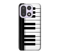 Black and White Piano Keyboard Etui Coque Housse pour OnePlus 15