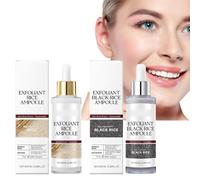 Black and White Rice Exfoliant Ampoule Duo - Peel Shot Doux pour le visage et le corps - Apaise et hydrate - Essence hydratante et renouvelante pour tous les types de peau (1 pièce)