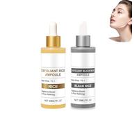 Black and White Rice Peeling, Duo of Exfoliating Ampoules with Black Rice and White Rice, Face and Body Scrub, Shrinking Pores, For All Skin Types