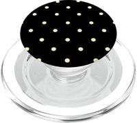 Black and Yellow Polka Dots Classic Polkadots Simple PopSockets PopGrip pour MagSafe