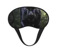 Black Animal Panther Masque de sommeil occultant - Masque doux et réglable pour bloquer complètement la lumière, sommeil profond, voyage et relaxation