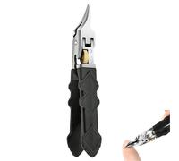 Black Anti Slip Grip Gear Lock Nail Clipper, Anti-Slip Grip Gear Lock Nail Clipper Set with Ultra-Sharp Tips, Hard Nails and Ingrown Toenails (Nail Clipper Only)