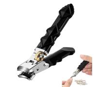 Black Anti-Slip Grip Gear Lock Nail Clipper Set with Ultra-Sharp Tips for Precise Access to Nail Grooves, Ingrown Toenail Clippers for Thick Hard Nails (Only Straight-edge nail clipper)