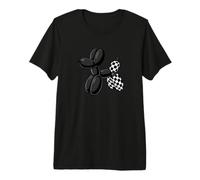 Black Balloon Dog Checkerboard Modern Pop Art Poodle T-Shirt Haut de Gamme