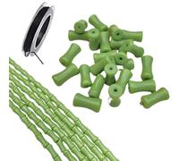 Black Bamboo Beads, 12mm Transparent Bamboo Joint Craft Beads, Bamboos Shape Gem for DIY Jewelry Making Necklace Bracelet Earring