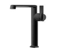 Black Basin Faucet Hole Bath Bownling Sinon Mixer Tap avec Une Conception de Haute Hauteur à Eau Chaude Froide pour la vanité Moderne Élégante et functal Waterfall