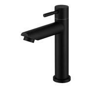 Black Basin Kitchen Bathroom Mixer Sink Tap Cold Matte Sink Faucet Taps G1/2 Installation Thread Bathroom Single Cold Faucet