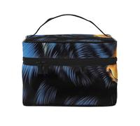 Black Bear in The Forest Trousse de maquillage de voyage - Organiseur de toilette portable avec compartiments zippés pour pinceaux, bouteilles et soins de la peau