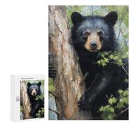 Black Bear in Tree Puzzle 1000 Pièces Educa Jouet en Bois Cadeau Unique Décoration Intérieure Jeu Éducatif Challenge Toy Adultes Et Enfants À Partir De 14 Ans 300 PCS