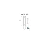 Black Bearing Roulements 15x26x7 Mm B5 Ub-15267-b5