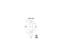 Black Bearing Roulements Stainless Steel 10x26x8 Mm B5s Ub-6000-b5s