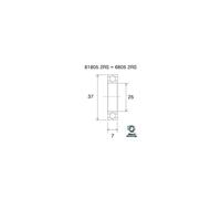 Black Bearing Roulements Stainless Steel 25x37x7 Mm B5s Ub-6805-b5s